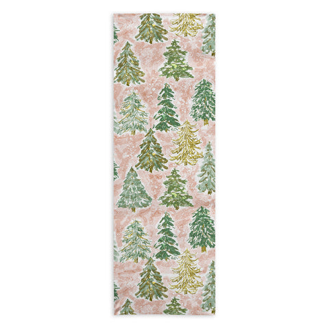 Jacqueline Maldonado Winter Tree Farm Peach Yoga Towel