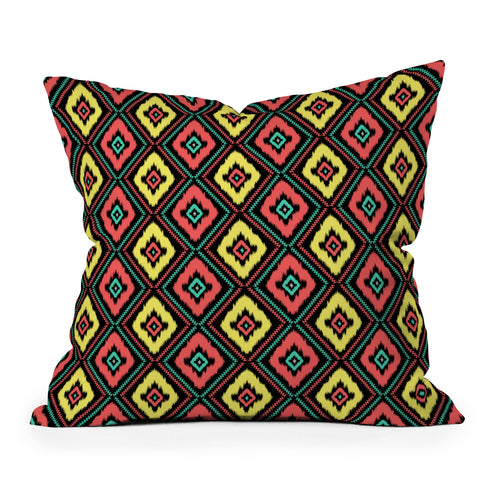 Jacqueline Maldonado Zig Zag Ikat 1 Outdoor Throw Pillow