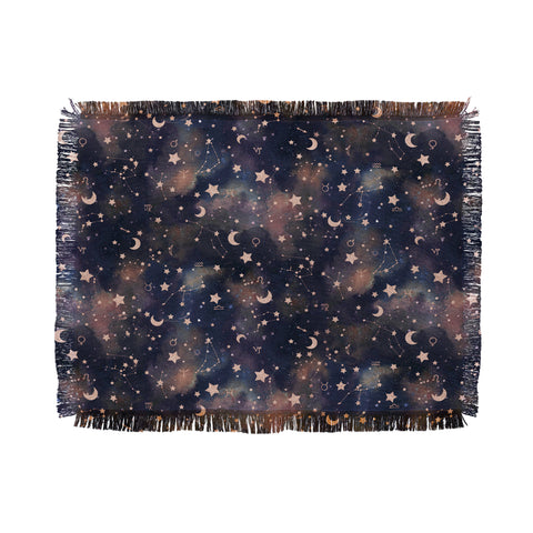 Jacqueline Maldonado Zodiac Rose Gold Throw Blanket