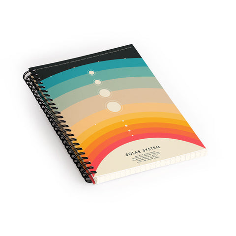 Jazzberry Blue THE SOLAR SYSTEM Spiral Notebook