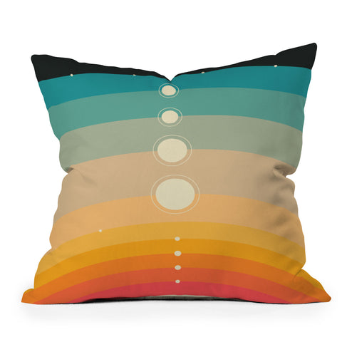 Jazzberry Blue THE SOLAR SYSTEM Outdoor Throw Pillow