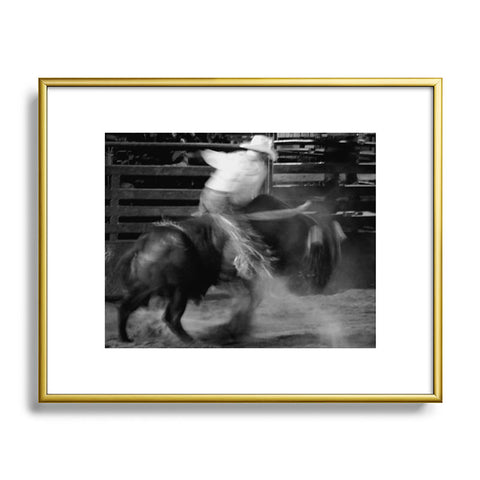 jeanne-oconnor Bull Riding Metal Framed Art Print