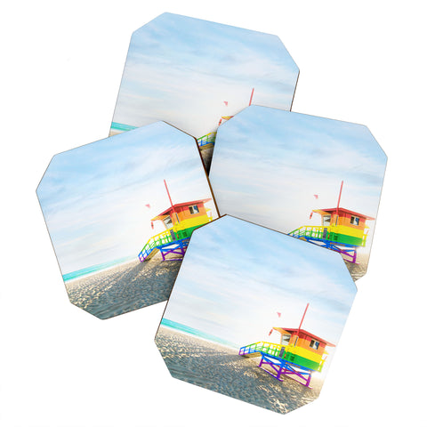 Jeff Mindell Photography Lifeguard Stand Venice Beach Coaster Set