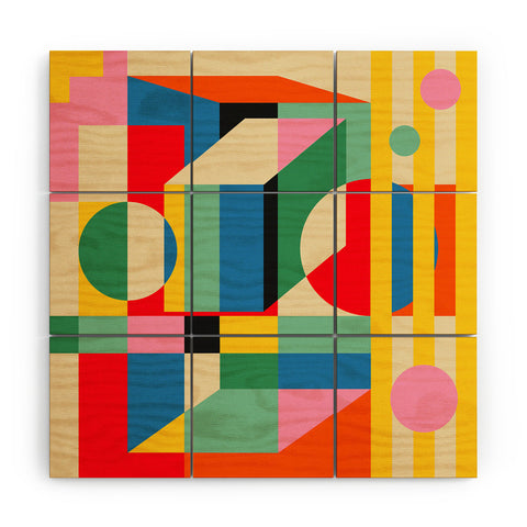 Jen Du Architects Wood Wall Mural