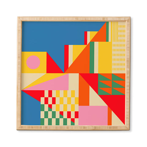 Jen Du Beach City Framed Wall Art