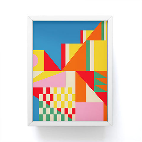 Jen Du Beach City Framed Mini Art Print