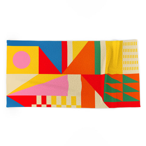 Jen Du Beach City Beach Towel