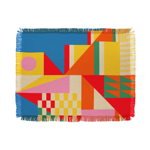 Jen Du Beach City Throw Blanket