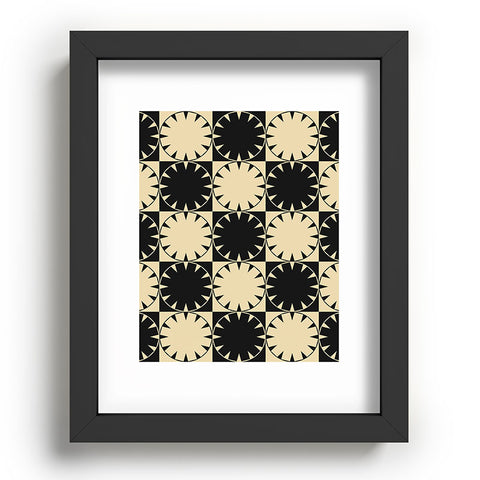 Jen Du Black and Beige Retro Recessed Framing Rectangle