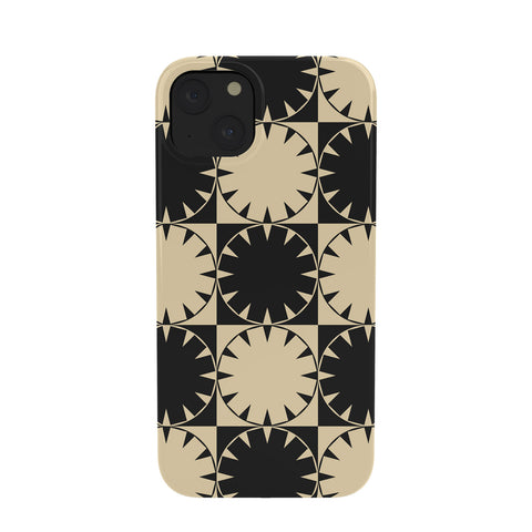 Jen Du Black and Beige Retro Phone Case