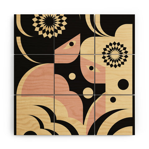 Jen Du Bubble Bath II Wood Wall Mural
