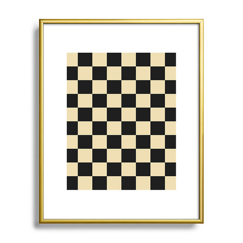 Jen Du Classy Checkerboard Metal Framed Art Print