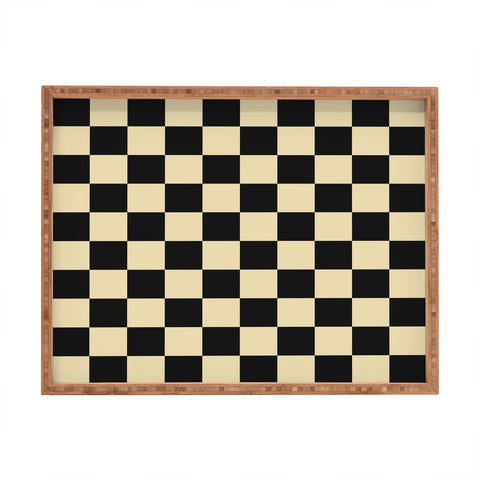 Jen Du Classy Checkerboard Rectangular Tray