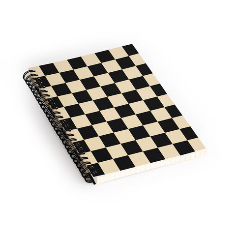 Jen Du Classy Checkerboard Spiral Notebook