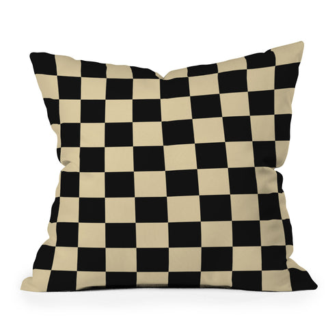 Jen Du Classy Checkerboard Throw Pillow