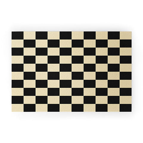 Jen Du Classy Checkerboard Welcome Mat