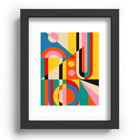 Jen Du Colorful Geometrics Recessed Framing Rectangle