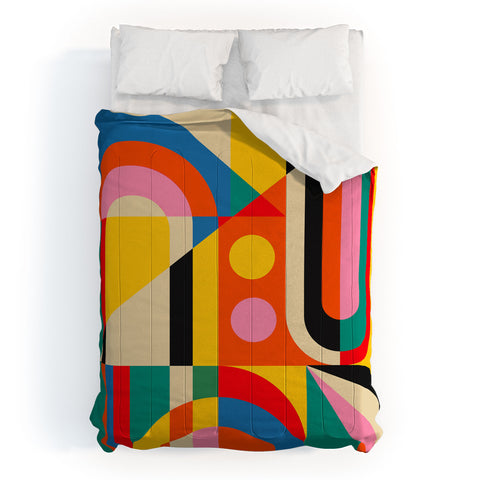 Jen Du Colorful Geometrics Comforter