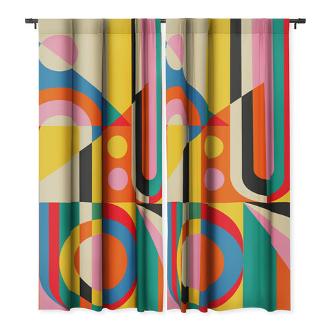 Jen Du Colorful Geometrics Blackout Non Repeat