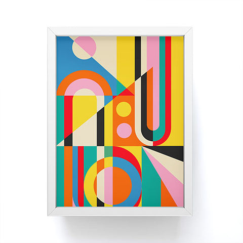 Jen Du Colorful Geometrics Framed Mini Art Print