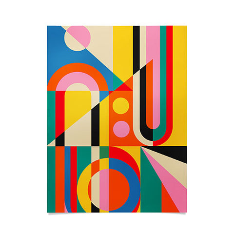 Jen Du Colorful Geometrics Poster