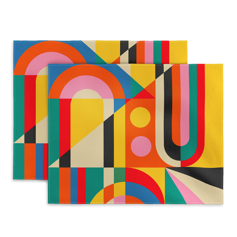 Jen Du Colorful Geometrics Placemat