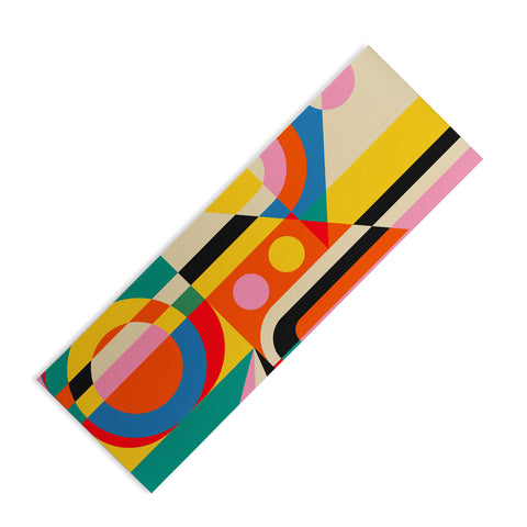 Jen Du Colorful Geometrics Yoga Mat