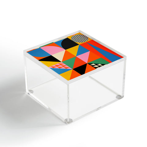 Jen Du Geometric abstraction in color Acrylic Box