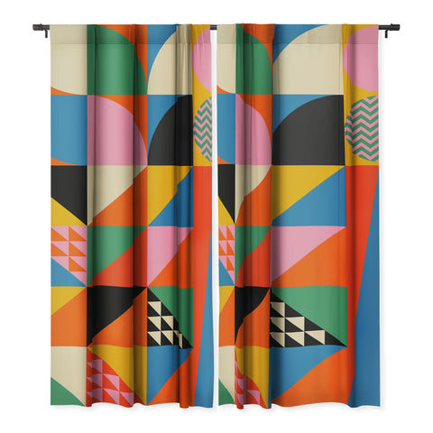 Jen Du Geometric abstraction in color Blackout Non Repeat