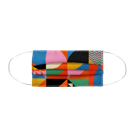 Jen Du Geometric abstraction in color Face Mask