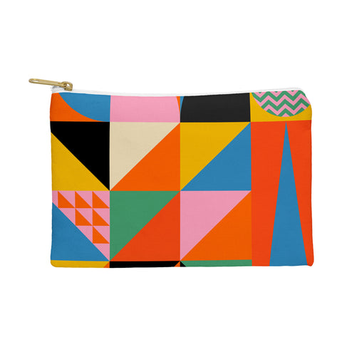 Jen Du Geometric abstraction in color Pouch