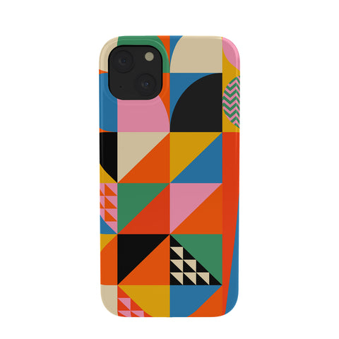 Jen Du Geometric abstraction in color Phone Case