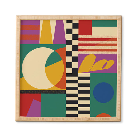 Jen Du Geometric Movement Framed Wall Art