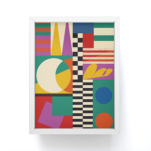 Jen Du Geometric Movement Framed Mini Art Print