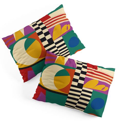 Jen Du Geometric Movement Pillow Shams