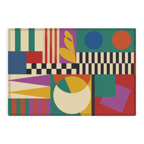 Jen Du Geometric Movement Outdoor Rug