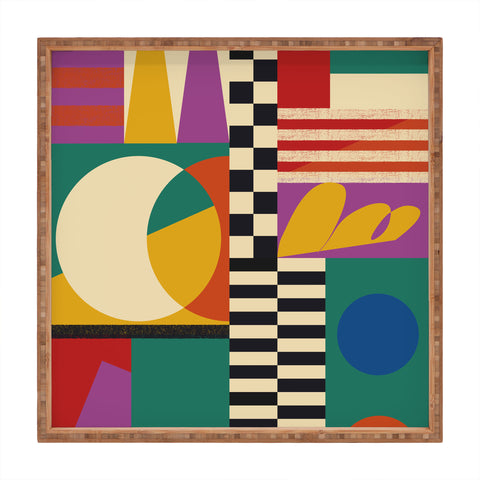 Jen Du Geometric Movement Square Tray