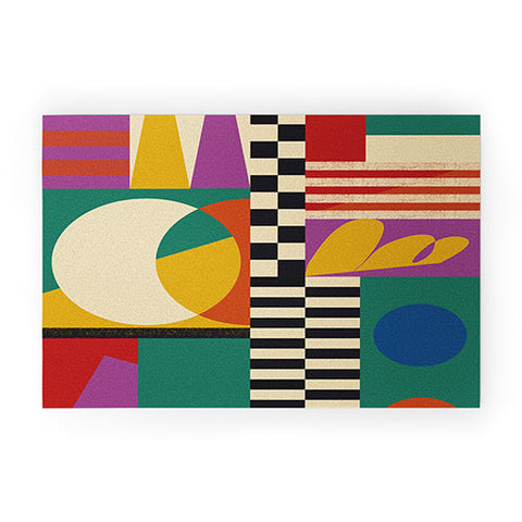 Jen Du Geometric Movement Welcome Mat