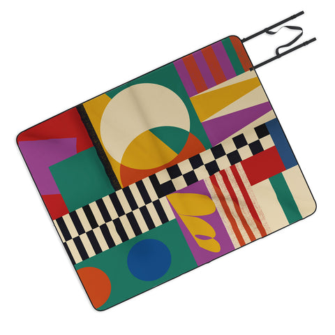 Jen Du Geometric Movement Picnic Blanket