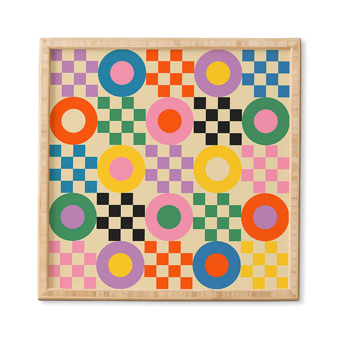 Jen Du Lucky Checkerboard Framed Wall Art