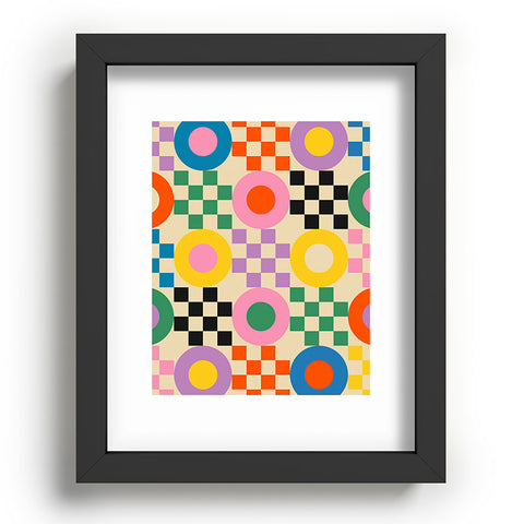 Jen Du Lucky Checkerboard Recessed Framing Rectangle