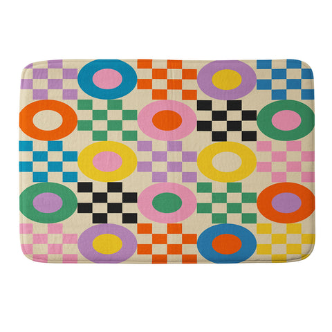 Jen Du Lucky Checkerboard Memory Foam Bath Mat