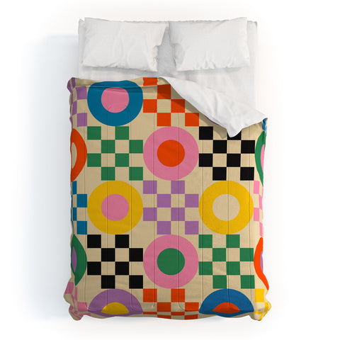 Jen Du Lucky Checkerboard Comforter