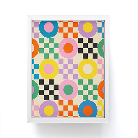 Jen Du Lucky Checkerboard Framed Mini Art Print