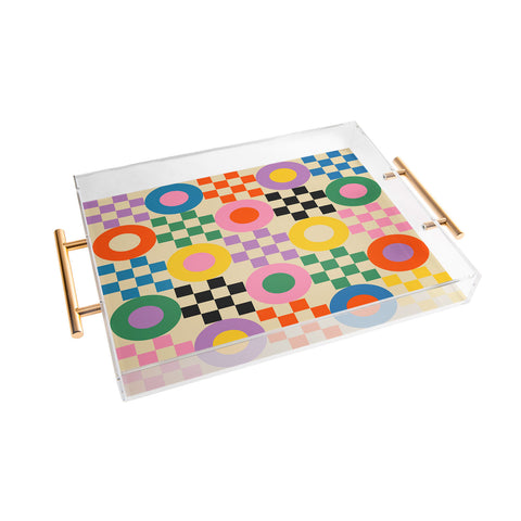 Jen Du Lucky Checkerboard Acrylic Tray