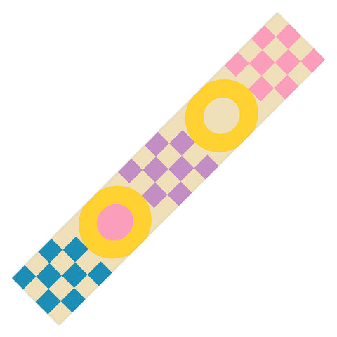 Jen Du Lucky Checkerboard Table Runner