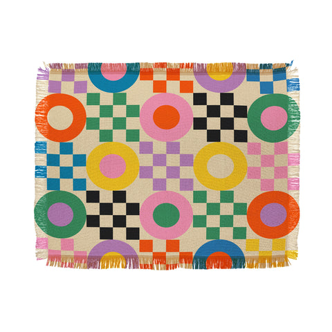Jen Du Lucky Checkerboard Throw Blanket
