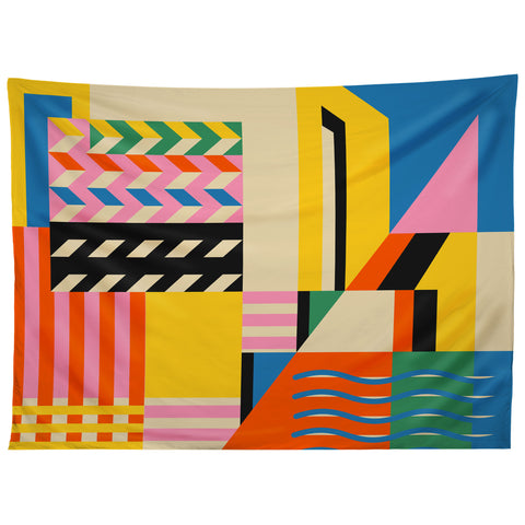 Jen Du South France coast Landscape Tapestry