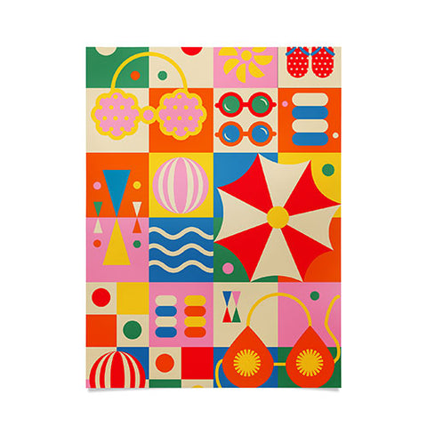 Jen Du Summer Beach Lifestyle Poster