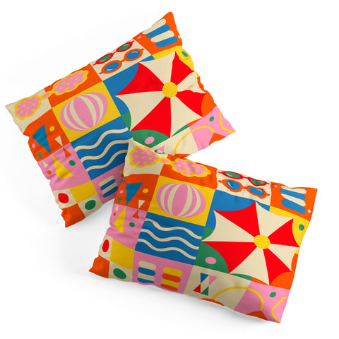Jen Du Summer Beach Lifestyle Pillow Shams